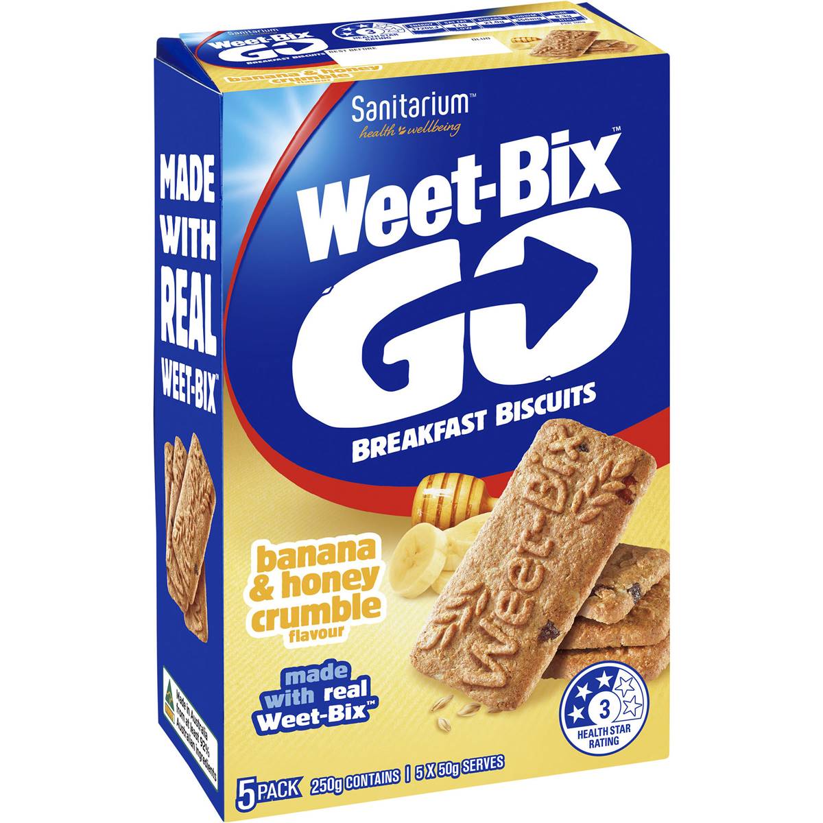 weetbix go banana&honey 250g