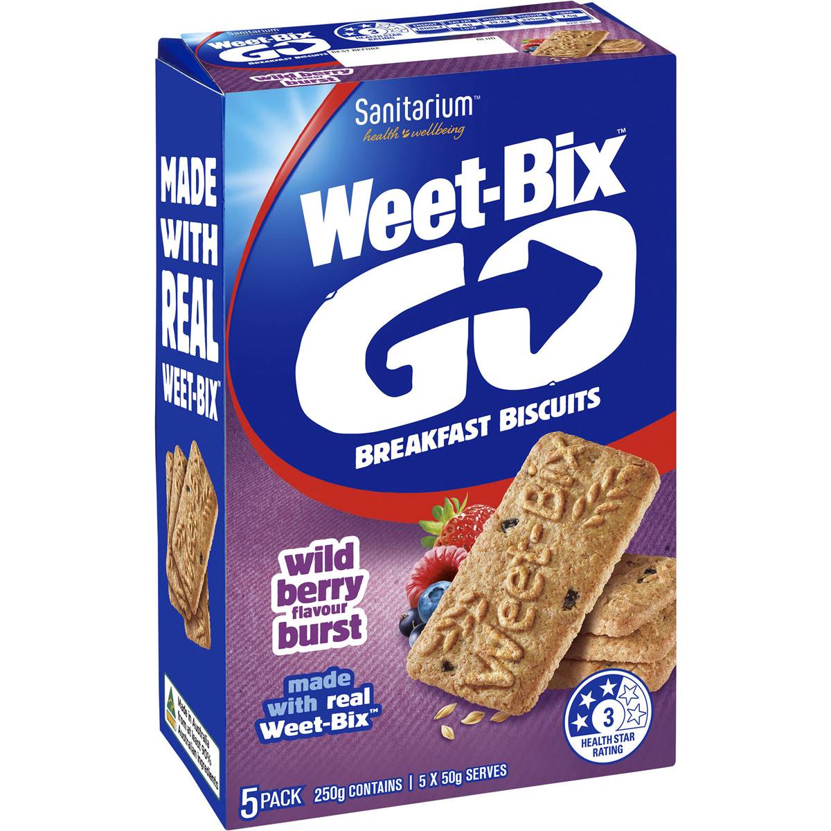 weetbix go wild berry 250g