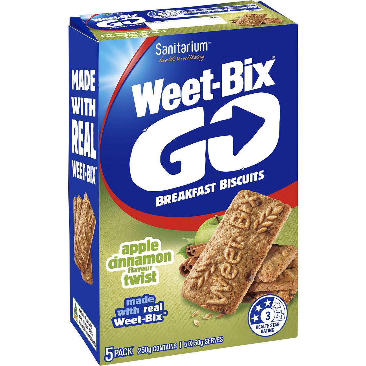 weetbix go apple/cinnamon 250g