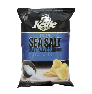 kettle chips org sea salt 90g