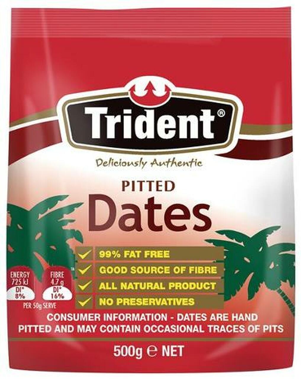 trident dates pitted 500g
