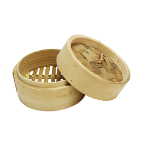 hkg bamboo steamer shallow 6″