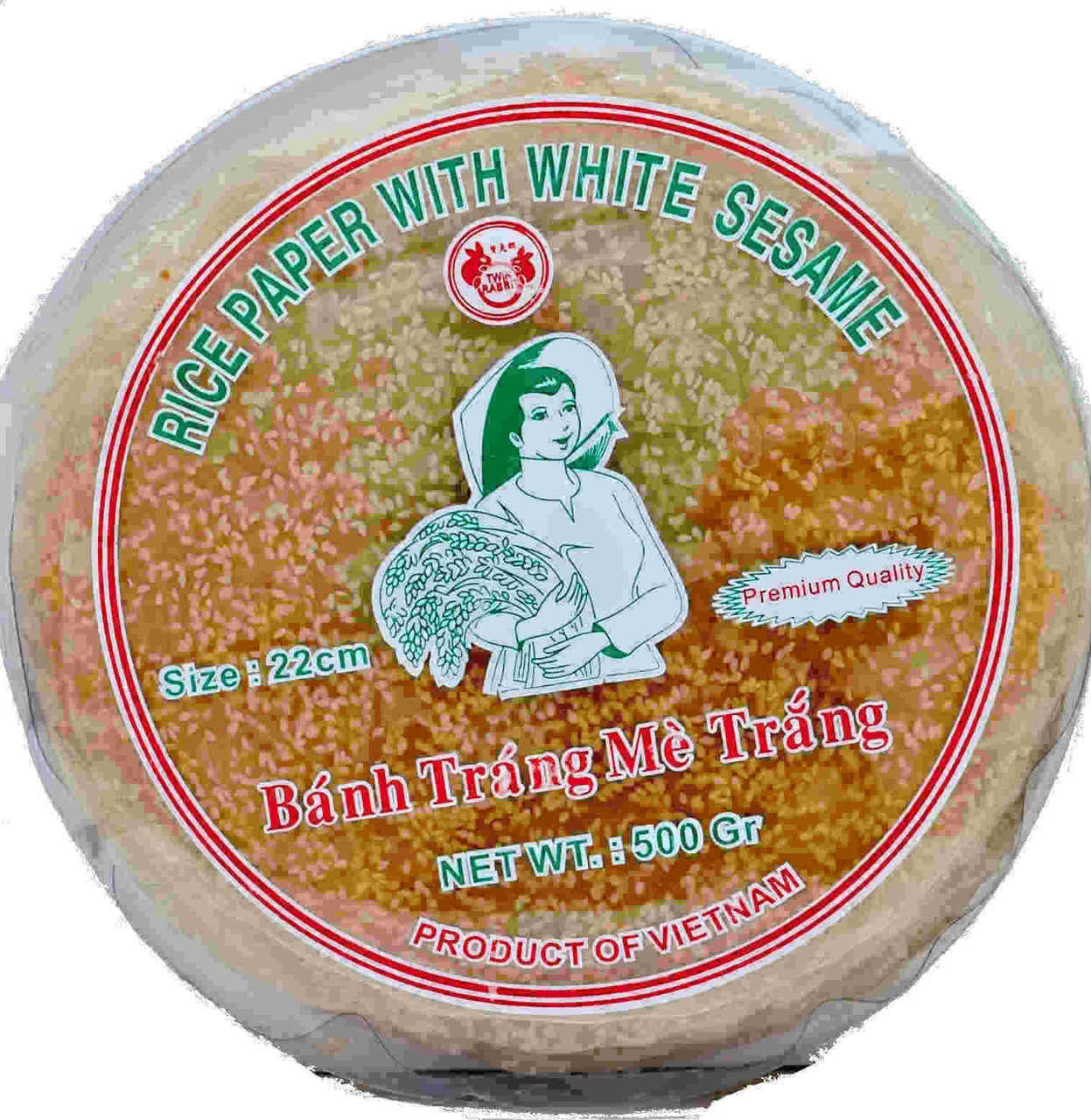 t/rabbit shrimp/ses rice paper 500g
