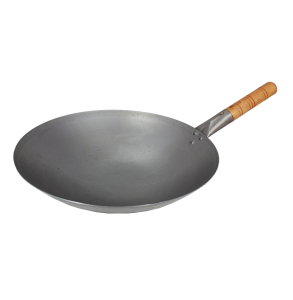 hkg wok round wood handle 15″
