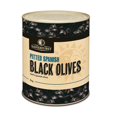 s/hurst black *pitted* olives (h) a10