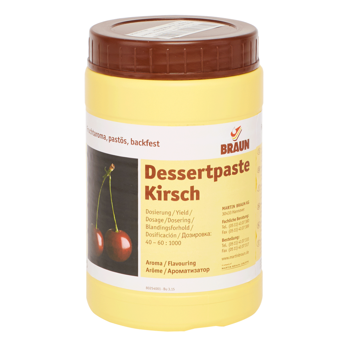 braun dessert paste cherry 1kg